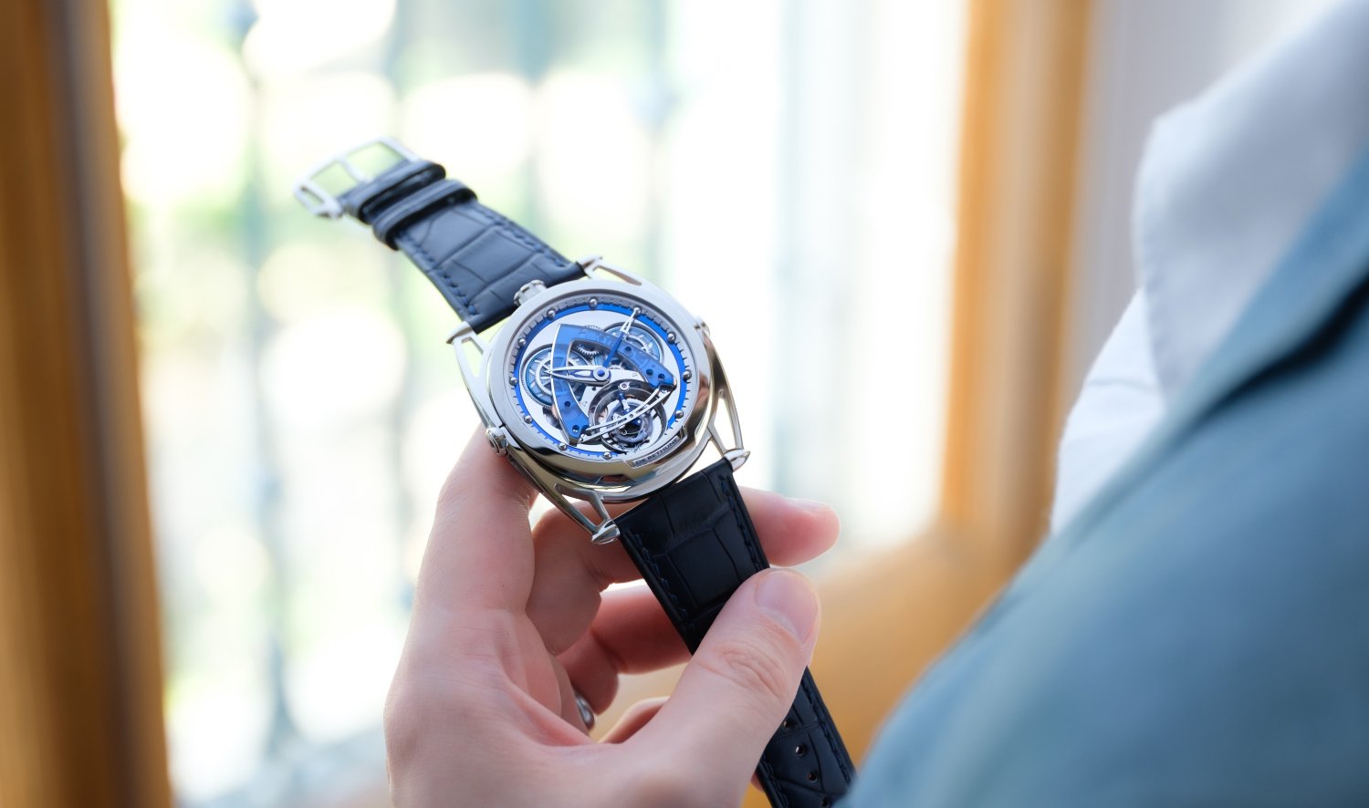 De Bethune presents the DB28 Steel Wheels Sapphire Tourbillon