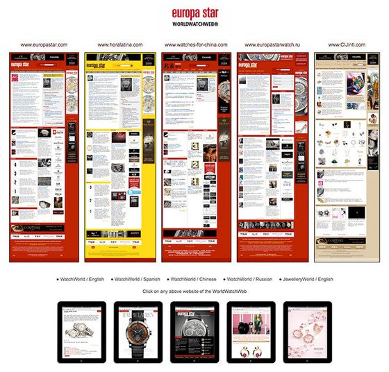 Europa Star - 5 Websites, 5 iPad Apps, 5 Continents - for all Watch & Jewellery Markets