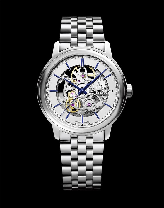 Raymond Weil focuses on the essentials with the Maestro Skeleton