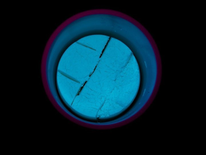 Ceramic pot with blocks of Swiss Super LumiNova®.