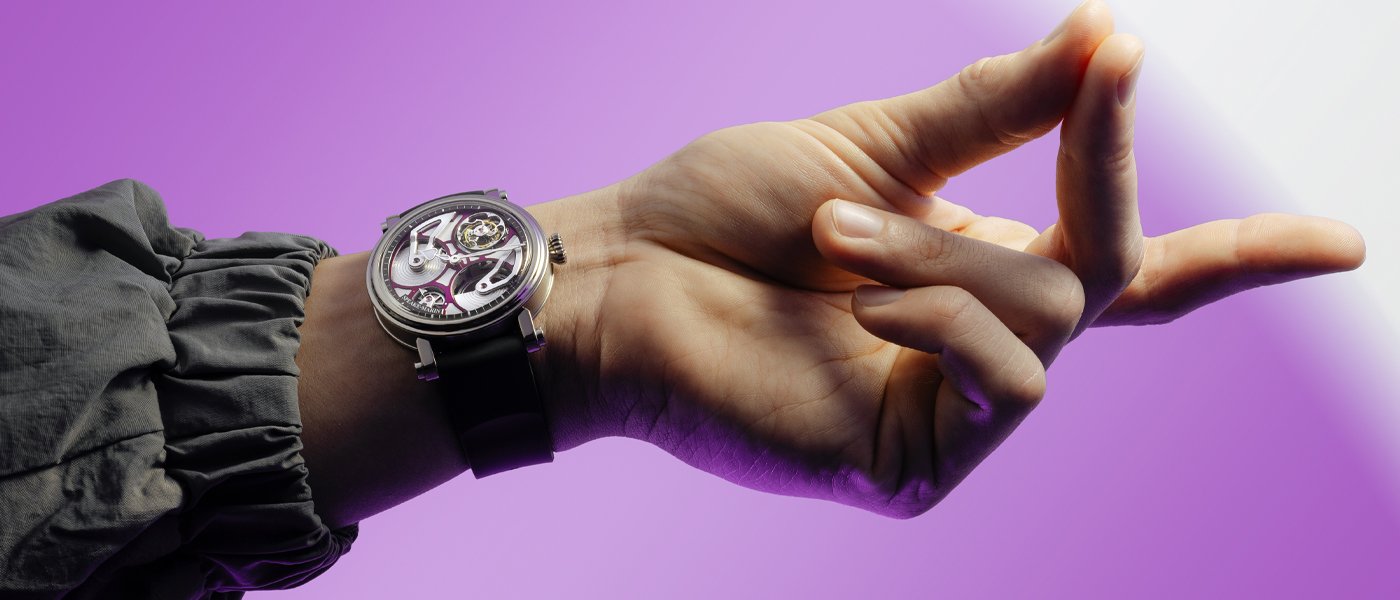 Speake Marin Openworked Tourbillon Ultra-Violet: a vibrant and futuristic hue 
