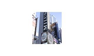 MILUS presents the current time in Times Square New York