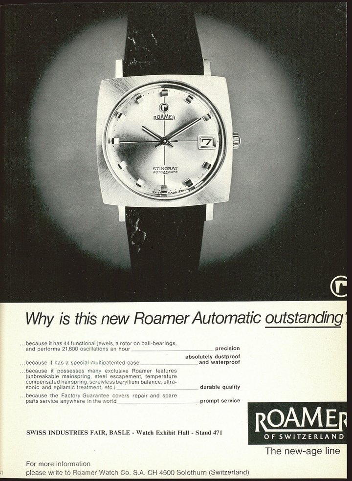 Selection of Roamer archives in Europa Star, from 1946, 1952 and 1966 respectively