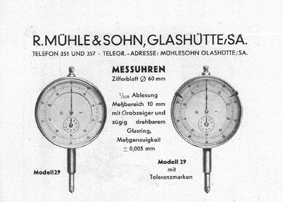 The M29 indicator gauge by Robert Mühle & Sons, Glashütte