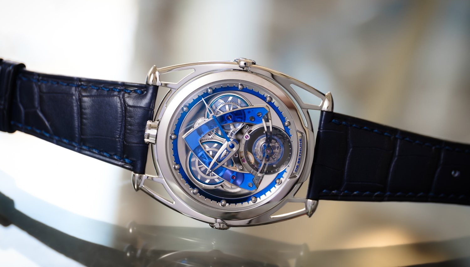De Bethune presents the DB28 Steel Wheels Sapphire Tourbillon
