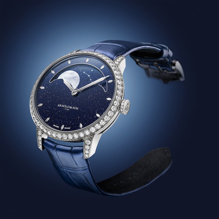 Arnold & Son unveils Perpetual Moon 38 White Gold, Aventurine Edition