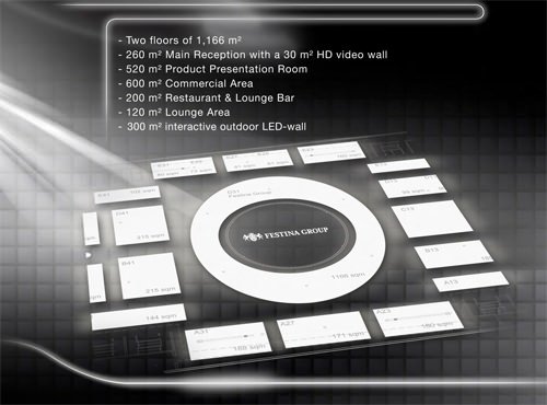The Festina Group stand dominates Hall 1.2