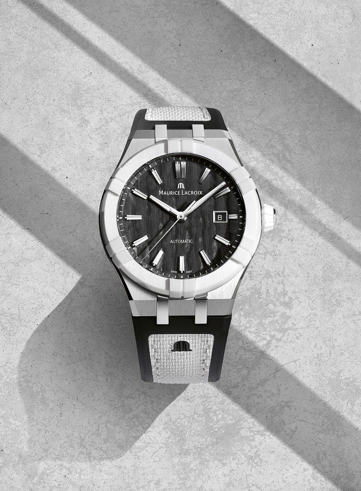 While sharing a familial likeness with the Aikon, the new Aikonic collection incorporates innovative craftsmanship thanks to the use of new materials for the dial and case, the incorporation of a new ultra-refined movement and the use of the ingenious, patented ML Easy Change system.