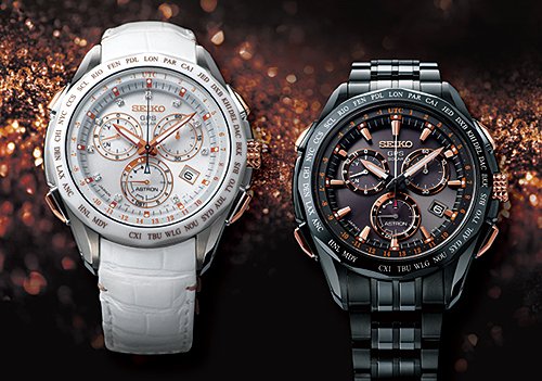 Seiko Astron GPS Solar Chronograph / Left: SSE021 - Right: SSE019