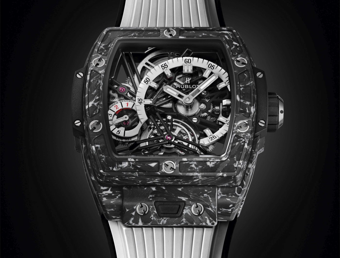 The tourbillon with Hublot's signature codes