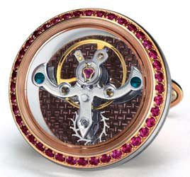 TF Est. 1968 - Rose Gold & Rubies Tourbillon Cufflinks 
