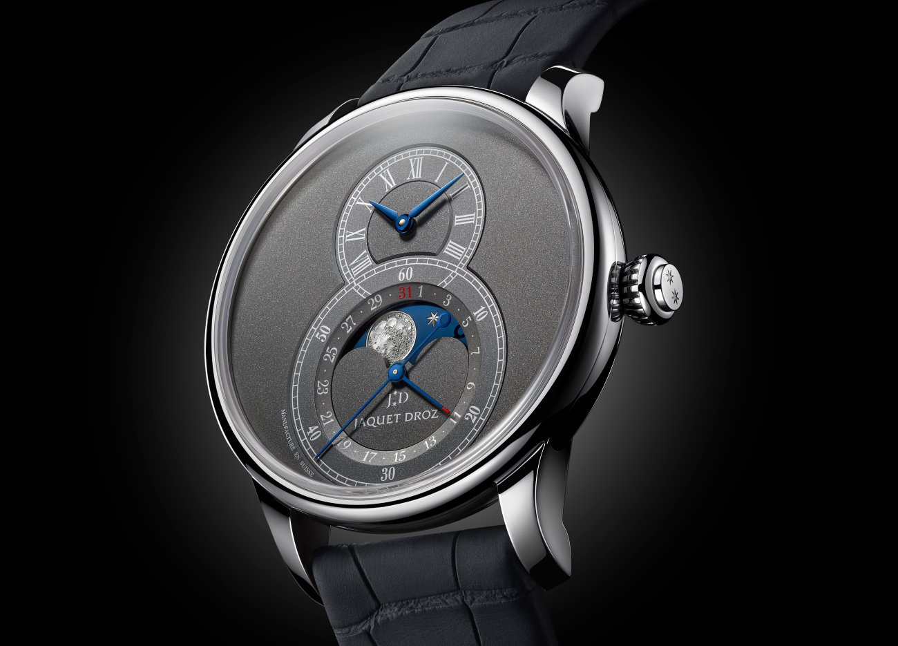 The Jaquet Droz Grande Seconde Moon gets a new Anthracite Edition