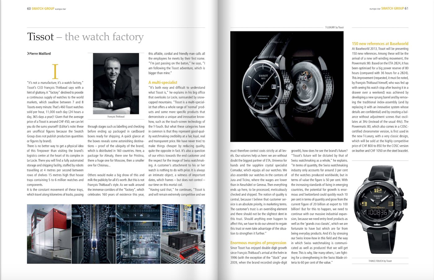 La T-Touch, montre sportive tactile devenue un emblème de la marque depuis l'an 2000.