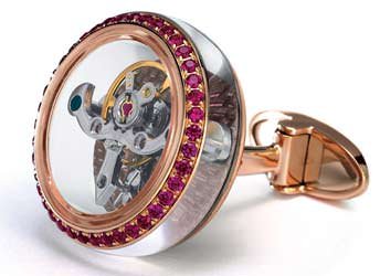 TF Est. 1968 - Rose Gold & Rubies Tourbillon Cufflinks 