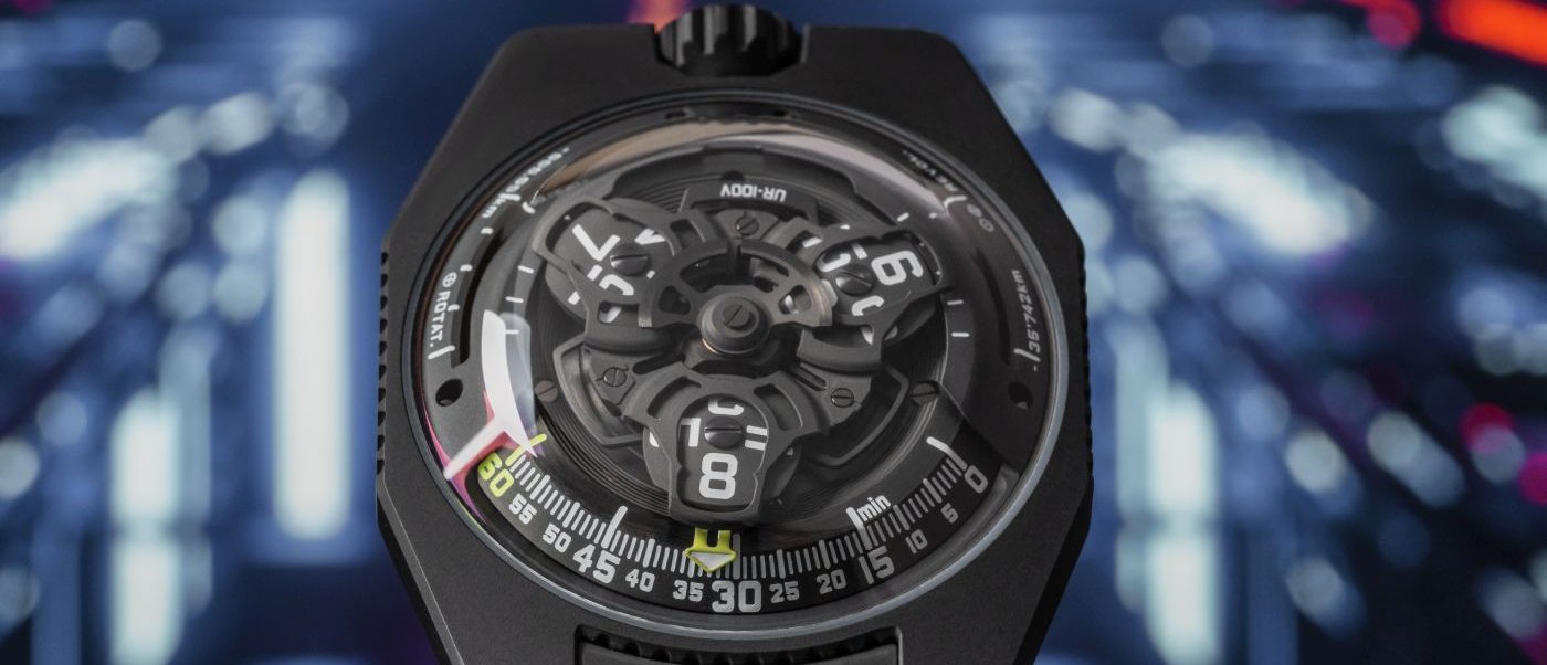 Introducing Urwerk's UR-100V Full Black Titanium Jacket 