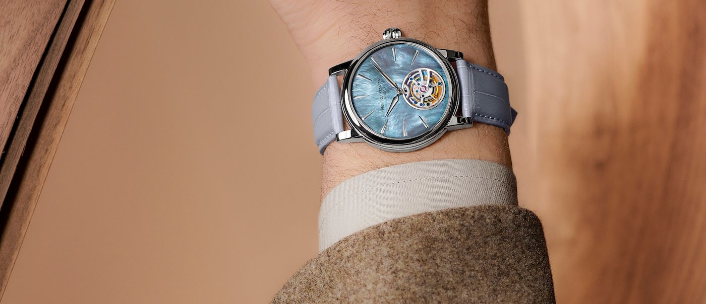 Frederique Constant's manufacture tourbillon dons mother-of-pearl facelift