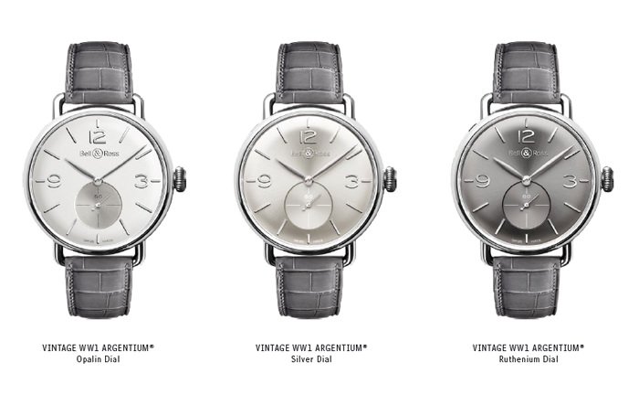 The Bell & Ross Vintage WW1 Argentium® comes in a variety of dials.