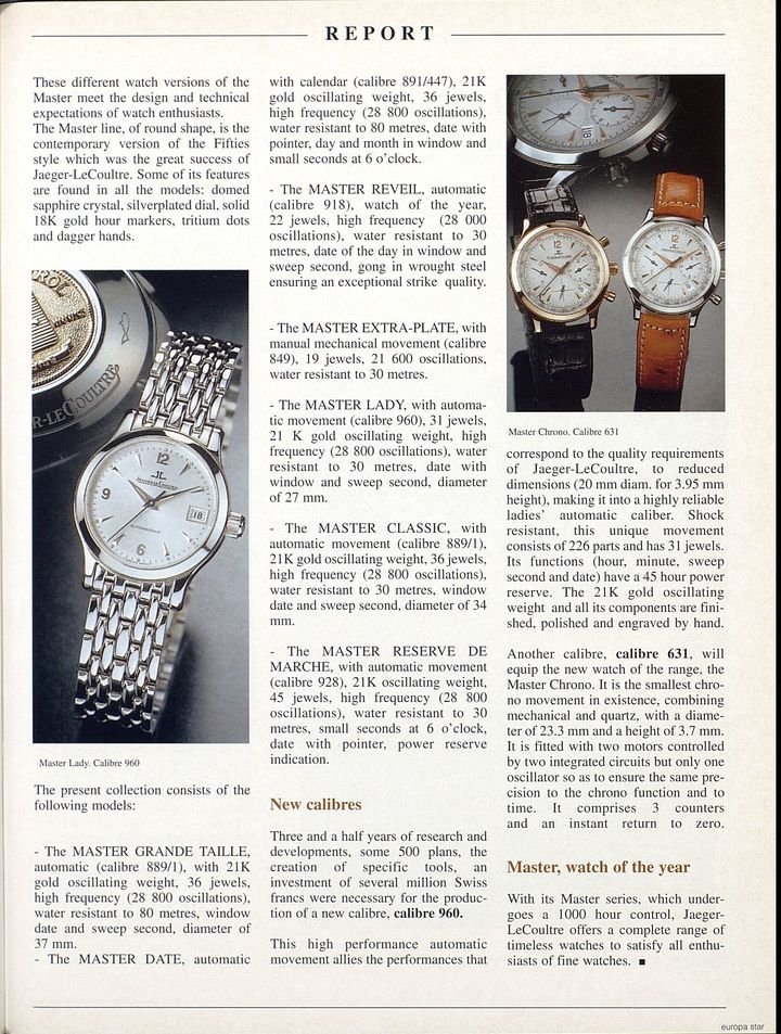 The original model from the 1990s, which served as inspiration for the new limited edition, is featured in this 1995 Europa Star article.