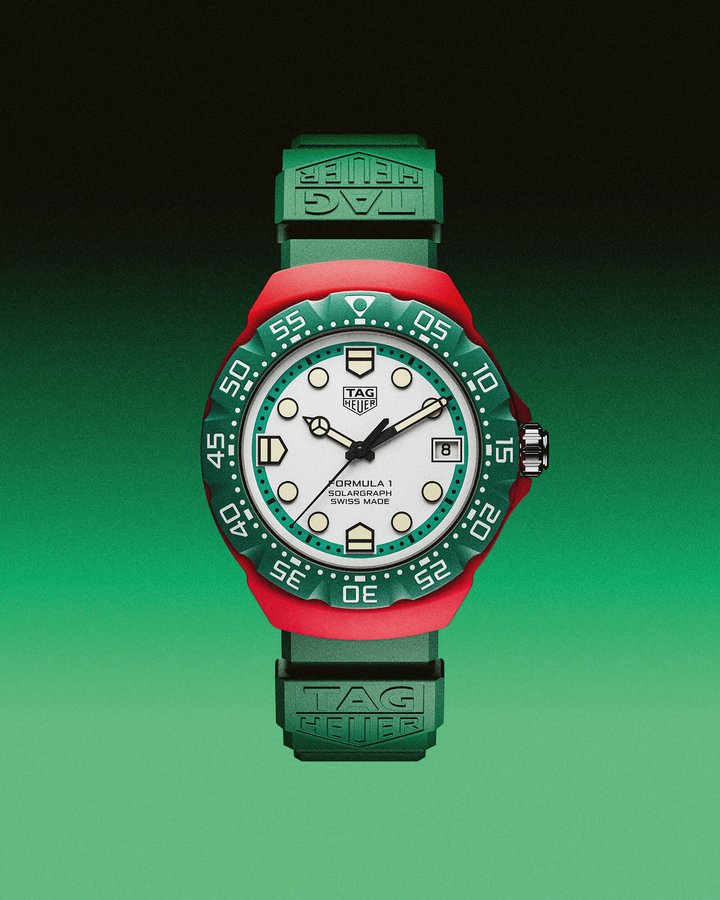 The TAG Heuer Formula 1 Solargraph: a new range of watches featuring a refined 38mm case, upgraded finishing including sandblasted steel and DLC treatment, enhanced ergonomic design, eye-catching colourways and, of special note, the Solargraph movement.