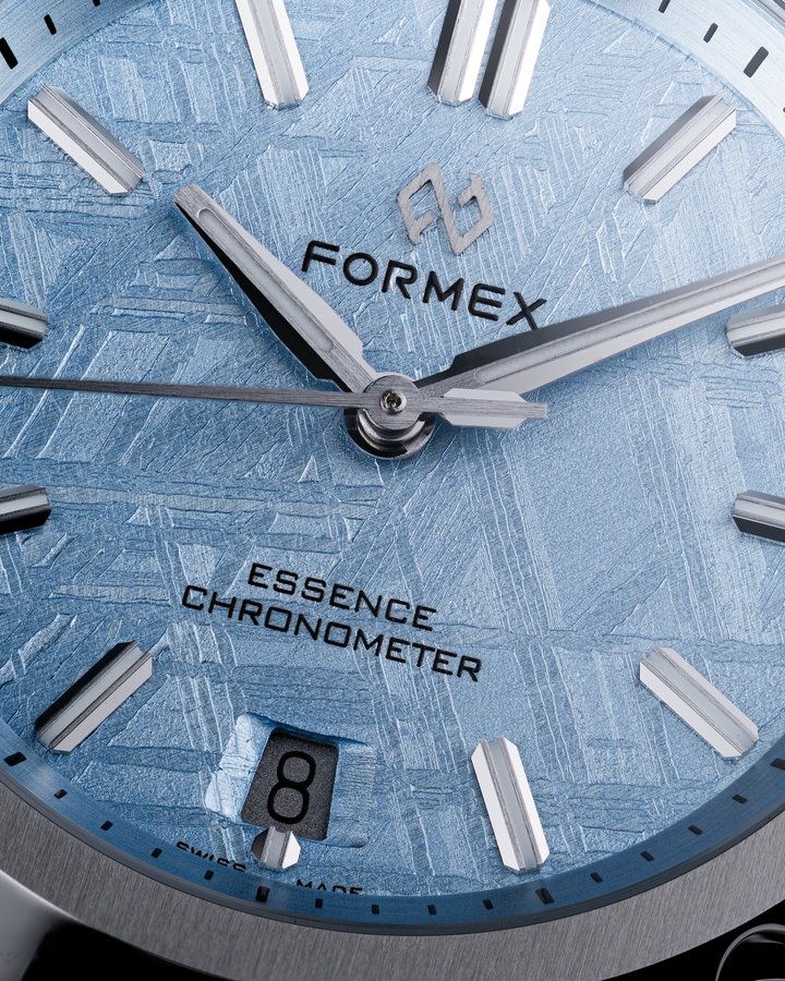 Formex carves meteorite dial for the Essence Space Glacier in two sizes