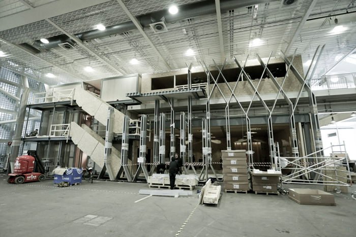 New Corum booth under construction