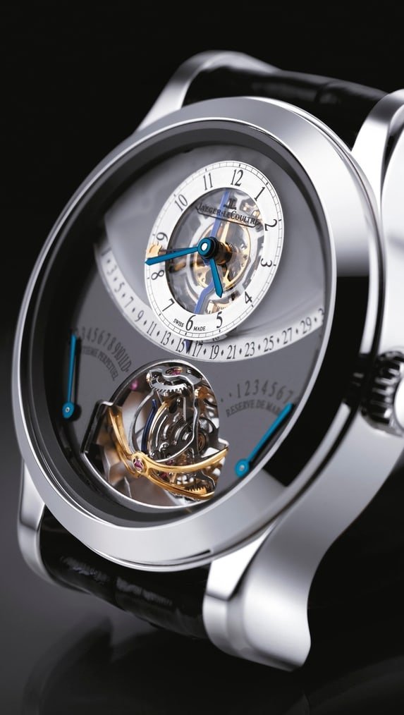 Jaeger-LeCoultre Master Gyrotourbillon I (2004). For a long time the most complete complication from Manufacture Jaeger-LeCoultre, the watch combines a spherical dual-axis tourbillon with a retrograde perpetual calendar and an equation of time.