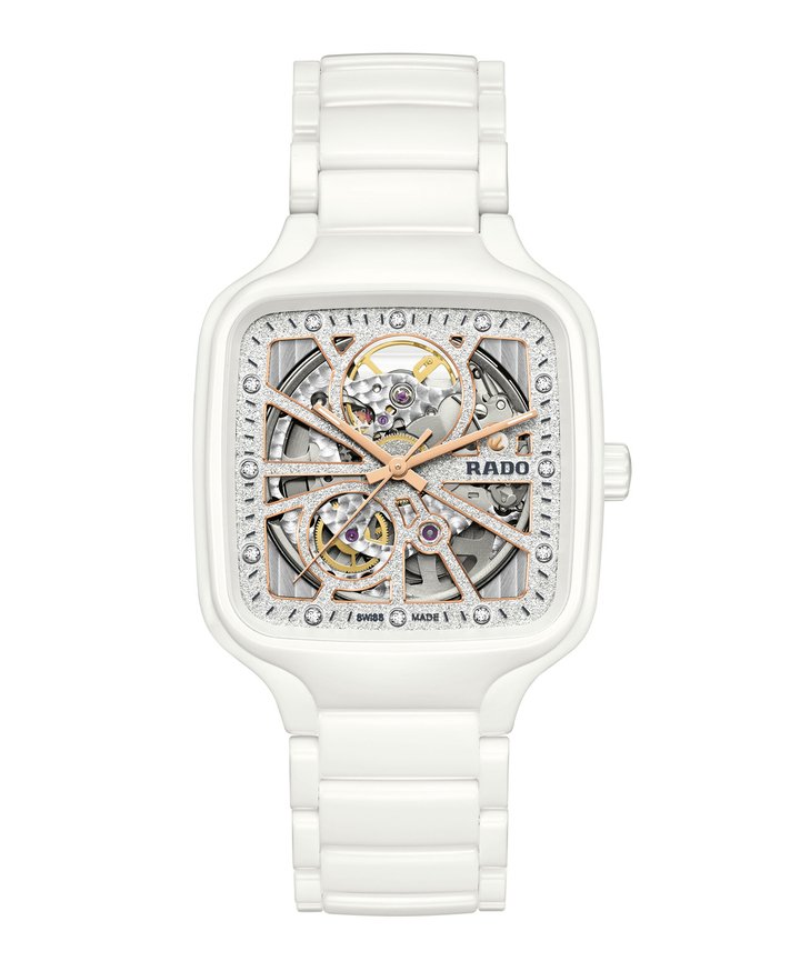 Both models are powered by the Rado calibre R734, a 25-jewel, 3-hand automatic movement with anti-magnetic NivachronTM hairspring and an 80-hour power reserve. Swiss-made precision timekeeping and exquisite high-tech ceramic comfort combine with iconic Rado design to create pure elegance on the wrist.