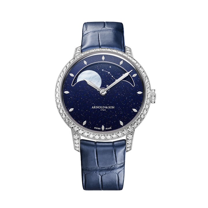 Arnold & Son unveils Perpetual Moon 38 White Gold, Aventurine Edition
