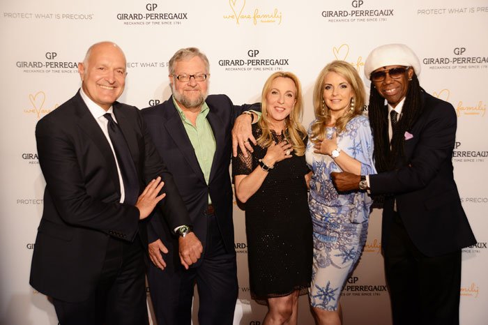 Left to Right: Michele Sofisti, David Rockefeller, Susan Rockefeller, Nancy Hunt, Nile Rodgers