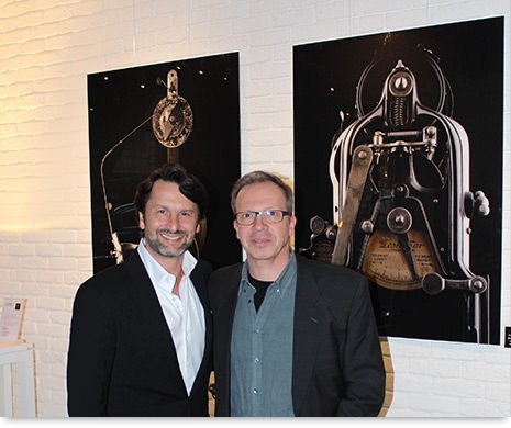 Maximilian Büsser and Maarten van der Ende at the M.A.D. Gallery in Geneva