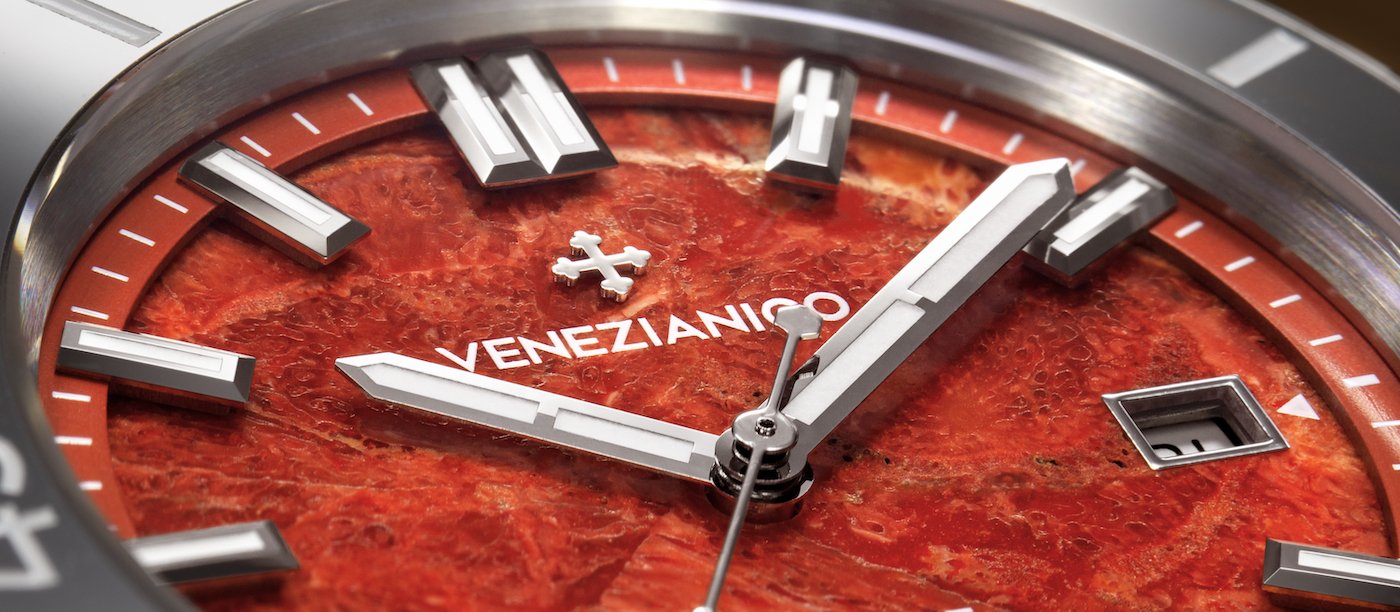 Venezianico presents first coral dial in the Nereide Corallo