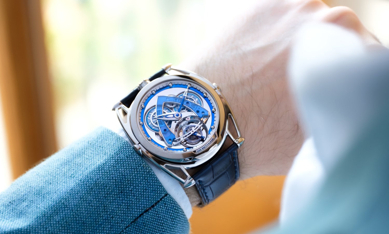 De Bethune presents the DB28 Steel Wheels Sapphire Tourbillon