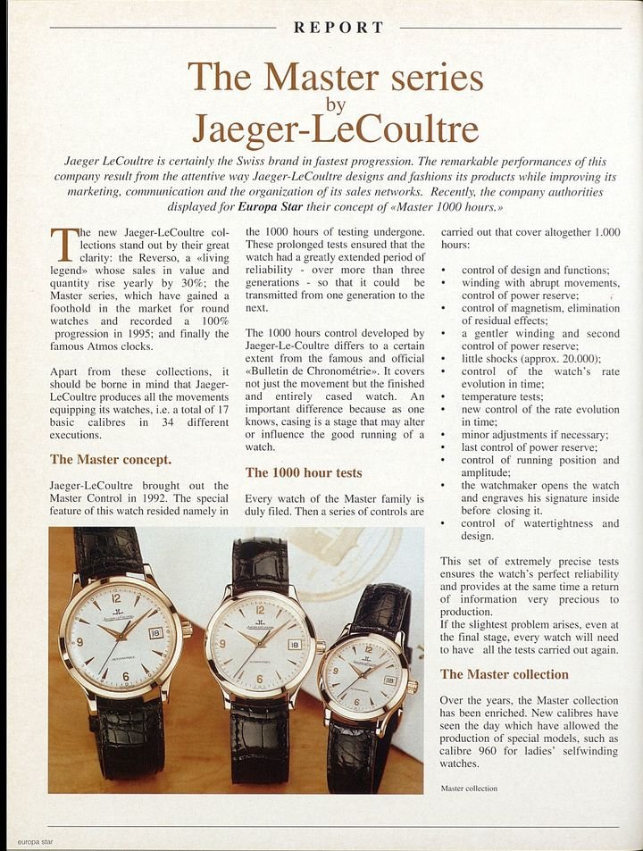 Jaeger-LeCoultre's new Master Control Classic, inspired by a historic reference